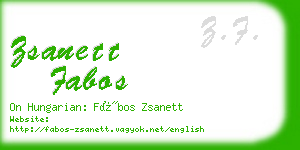 zsanett fabos business card